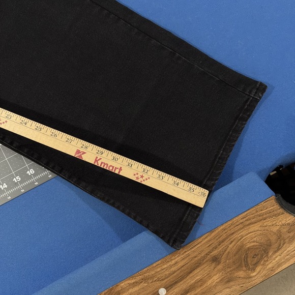 American Tall Stevie Jeans Size 34/37 Black Wide-Leg Ultra High Rise - New - Picture 11 of 12